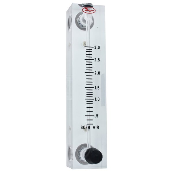 Dwyer Instruments Flowmeter, 033 Scfh Air VFB-50